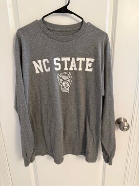 MV Sport Grey NC State Long Sleeve Tee